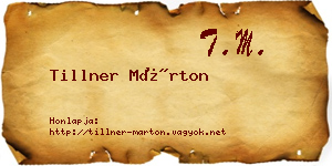 Tillner Márton névjegykártya